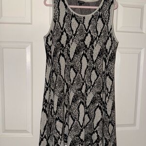 Torrid Monochrome Snake Print Mini Dress